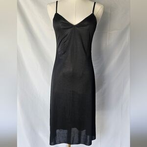 Vintage Guess Collection Black Slip Midi Dress Size 4